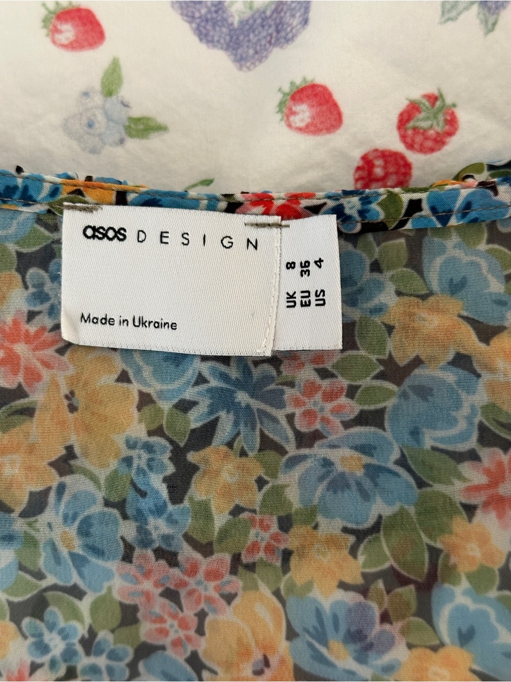 ASOS Floral Button Up Ruffle Crop Top - Picture 2 of 4